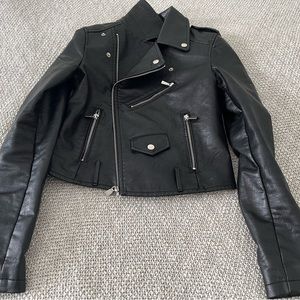 Nasty Gal Faux Leather Cropped Jacket